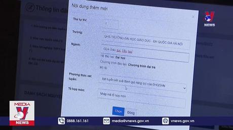 Hai địa chỉ đăng ký nguyện vọng xét tuyển đại học 