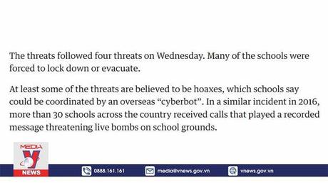 Nhiều trường học tại New Zealand bị đe dọa đánh bom