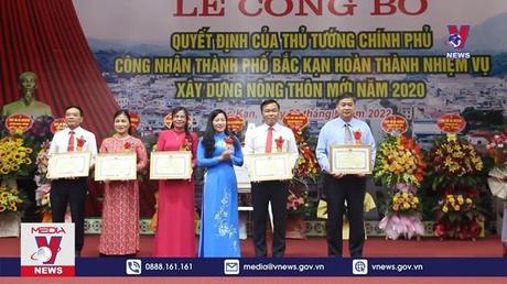 Thành phố Bắc Kạn đón Bằng công nhận đạt chuẩn nông thôn mới