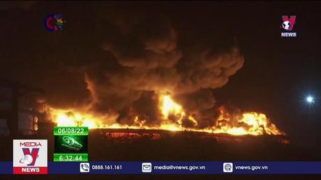 Cháy kho dầu do sét đánh ở Cuba
