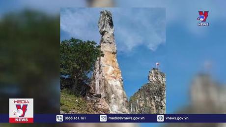 Di tích Hòn Vọng Phu ở Thanh Hóa bị sạt lở