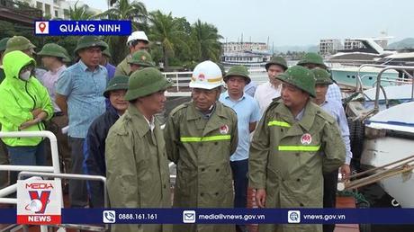 Kiểm tra công tác ứng phó cơn bão số 2 tại Quảng Ninh