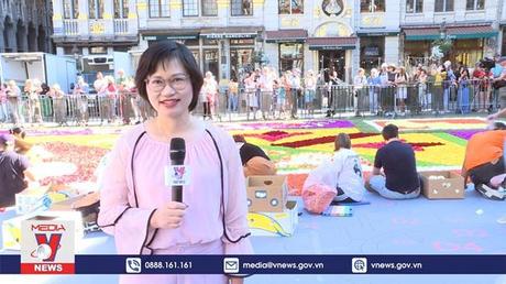 Thảm hoa Brussels chào đón du khách sau 2 năm vắng bóng