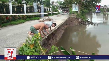 Cần khẩn trương khắc phục sạt lở đường huyện 54 C, Tiền Giang