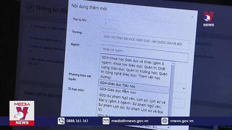 Mở lại hệ thống đăng ký xét tuyển đại học