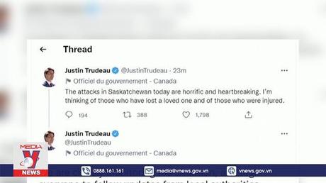 Tấn công bằng dao gây thương vong lớn ở Canada