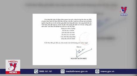 Thư của Chủ tịch nước gửi các cháu thiếu niên, nhi đồng  