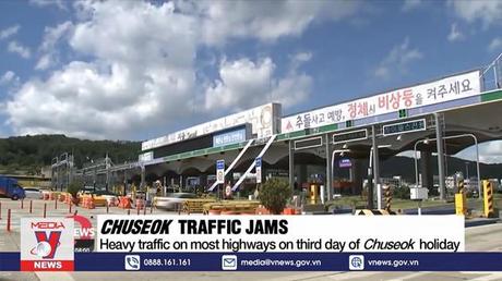 Tắc nghẽn giao thông sau Tết Trung thu ở Hàn Quốc