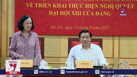 Bộ Chính trị làm việc với Ban Tổ chức Trung ương 