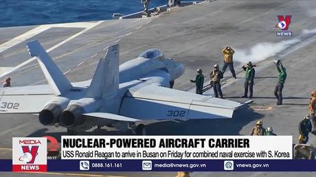 Tàu sân bay Mỹ đến Hàn Quốc tập trận chung