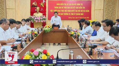 Dự thảo kết quả kiểm tra tại tỉnh ủy Quảng Ngãi