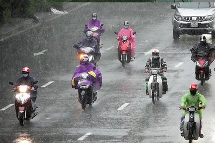 Cảnh báo mưa dông các quận nội thành Hà Nội