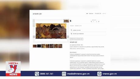 Đấu giá tranh sơn mài phong cảnh làng quê Việt