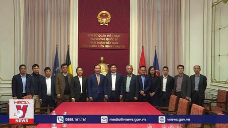 Phó Ban Nội chính Trung ương Trần Quốc Cường thăm và làm việc với Đại sứ quán Việt Nam tại Bỉ