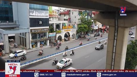 Hà Nội tiếp tục thí điểm phân làn đường Nguyễn Trãi