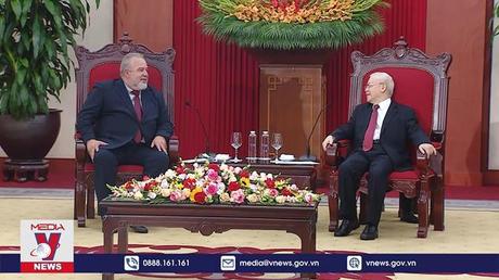 Tổng Bí thư Nguyễn Phú Trọng tiếp Thủ tướng Cộng hòa Cuba
