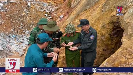 Lai Châu đánh sập các hầm khai thác vàng trái phép