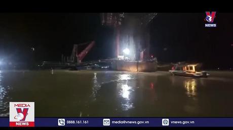 Sập giàn giáo trụ tháp chính cầu Mỹ Thuận 2