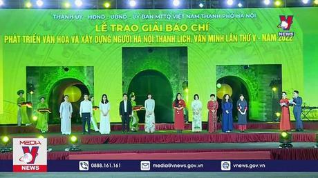 VNews nhận Giải đồng hạng xuất sắc Giải báo chí về phát triển văn hoá Hà Nội