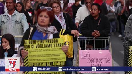 Biểu tình phản đối giá năng lượng tăng tại Italy