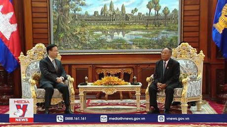 Ủy viên Bộ Chính trị, Thường trực Ban Bí thư Võ Văn Thưởng thăm và làm việc tại Campuchia