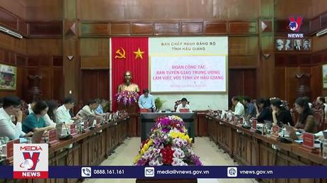 Đoàn công tác Ban Tuyên giáo Trung ương làm việc tại Hậu Giang 