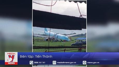 Máy bay Korean Air trượt khỏi đường băng tại Philippines