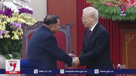 Tổng Bí thư Nguyễn Phú Trọng tiếp Chủ tịch Thượng viện Campuchia 