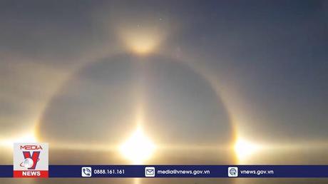 'Mặt Trời ma' xuất hiện trên ngọn núi tuyết