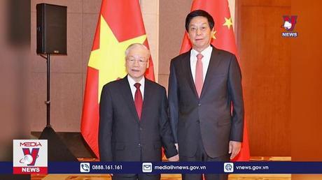 Tổng Bí thư hội kiến Ủy viên trưởng UBTV Nhân đại Trung Quốc