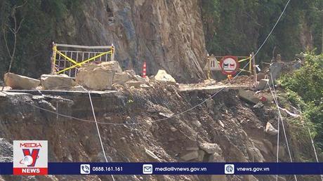 Tuyến đường ĐT601 tại Đà Nẵng bị sạt lở nghiêm trọng