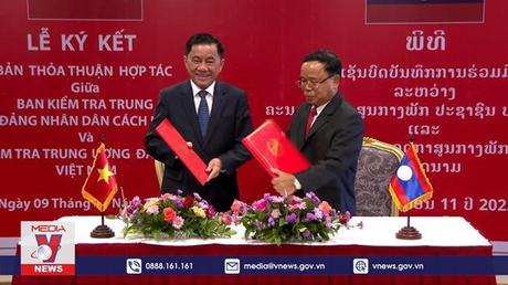 Chủ nhiệm Ủy ban Kiểm tra Trung ương thăm và làm việc tại Lào