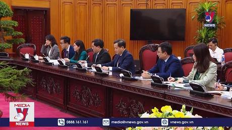 Phó Thủ tướng Lê Minh Khái tiếp Đoàn doanh nghiệp Thụy Sỹ 