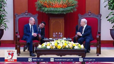 Tổng Bí thư Nguyễn Phú Trọng tiếp Thủ tướng Đức 