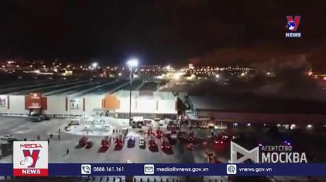 Cháy chợ có đông người Việt buôn bán tại Nga