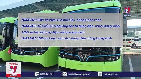 Từ năm 2025, 100% xe buýt chạy bằng điện