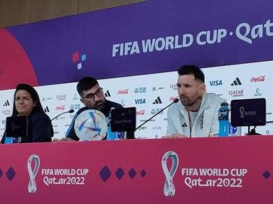 Buổi họp báo đầu tiên của Messi tại World Cup 2022
