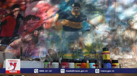 Bức tranh tường tưởng nhớ Diego Maradona