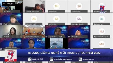 18 làng công nghệ mới tham dự Techfest 2022