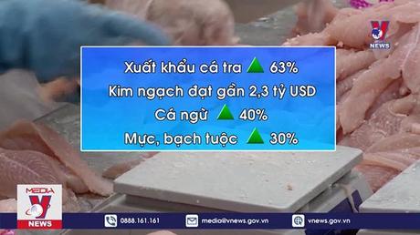 Cá tra là mặt hàng xuất khẩu có mức tăng trưởng mạnh nhất