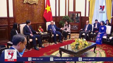 Chủ tịch nước tiếp Chủ tịch, Giám đốc điều hành Hãng thông tấn Yonhap, Hàn Quốc