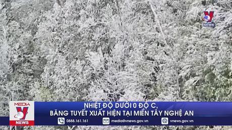 Nhiệt độ dưới 0 độ C, băng tuyết xuất hiện tại miền Tây Nghệ An
