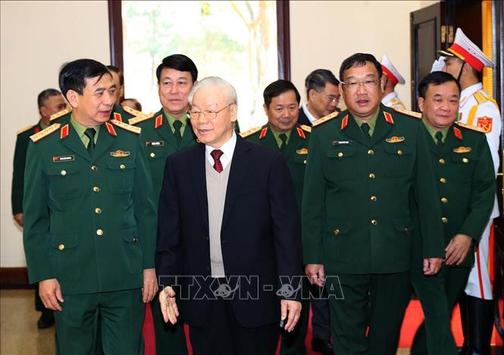 Tổng Bí thư Nguyễn Phú Trọng dự Hội nghị Quân chính toàn quân năm 2022