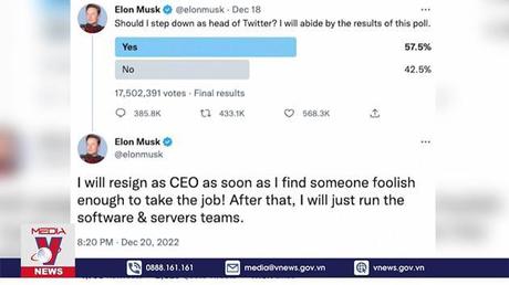 CEO Twitter Elon Musk tuyên bố sẽ từ chức