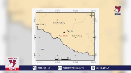 Động đất mạnh 4.1 độ Richter xảy ra ở Nghệ An 