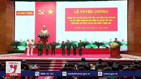 Bộ Quốc phòng tuyên dương thành tích huấn luyện viên, vận động viên