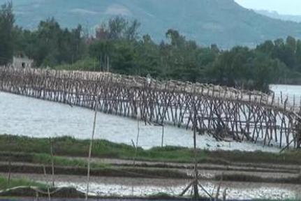 Dựng lại cầu gỗ dài nhất Việt Nam