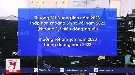 Mức thưởng Tết tương đương năm 2022