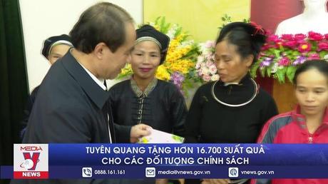 Tuyên Quang tặng hơn 16.700 suất quà cho các đối tượng chính sách