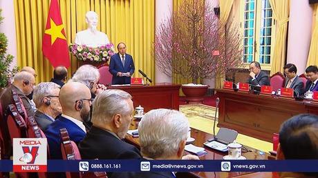 Chủ tịch nước tiếp các đại biểu quốc tế dự kỷ niệm 50 năm Ngày ký Hiệp định Paris